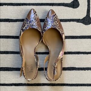 Women's Snakeskin Slingback Heels size 9.5 wide
